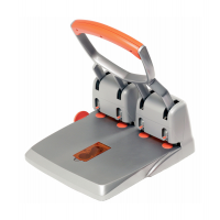 Perforatore HDC150 - massimo 150 fogli - 4 fori - passo 8 cm - grigio-arancio - Rapid 23223100