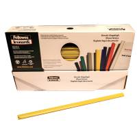 Dorsetti tondi per rilegatura - 3 mm - giallo - scatola 50 pezzi - Fellowes - D103GI - 8015687018424 - DMwebShop