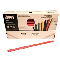 Dorsetti tondi per rilegatura - 3 mm - rosso - scatola 50 pezzi - Fellowes - D103RO - 8015687018387 - DMwebShop