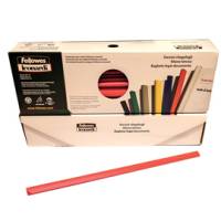 Dorsetti tondi per rilegatura - 6 mm - rosso - scatola 50 pezzi - Fellowes - D106RO - 8015687018547 - DMwebShop