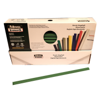 Dorsetti tondi per rilegatura - 6 mm - verde - scatola 50 pezzi - Fellowes - D106VE - 8015687018554 - DMwebShop