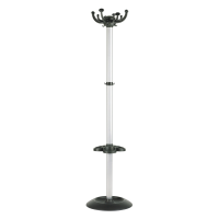 Appendiabiti Jolly - 8 posti - 168 x 40 cm - con portaombrelli nero-grigio - Unisit - APUJOL/G - 8050043741103 - DMwebShop