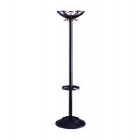 Appendiabiti con portaombrelli - 5 posti - 168 x 46 cm - nero - Unisit