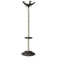 Appendiabiti con portaombrelli - 5 posti - 168 x 46 cm - nero-grigio - Unisit - APUEL/G - 8050043742698 - DMwebShop