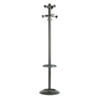Appendiabiti Incas con portaombrelli - 8 posti - 175 x 39 cm - nero - Unisit - APUIN/N - 8050043742384 - DMwebShop