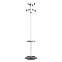 Appendiabiti Totem con portaombrelli - 8 posti - 175 x 39 cm - grigio-nero - Unisit - APUTO/G - 8050043741998 - DMwebShop