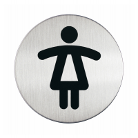 Pittogramma adesivo - WC donne - acciaio - Ø 8,3 cm - Durable - 4904-23 - 4005546400136 - DMwebShop
