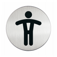 Pittogramma adesivo - WC uomini - acciaio - Ø 8,3 cm - Durable - 4905-23 - 4005546400143 - DMwebShop