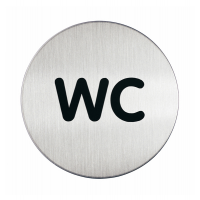 Pittogramma adesivo - WC - acciaio - Ø 8,3 cm - Durable - 4907-23 - 4005546400167 - DMwebShop