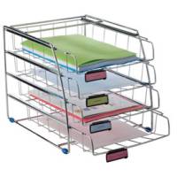 Set da 4 vaschette scorrevoli - 31,5 x 39 x 31,5 cm - vaschette 6,5 cm - metallo - Alba - COR4F - 3129710008292 - DMwebShop
