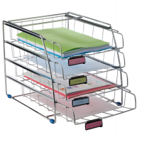 Set da 4 vaschette scorrevoli - 31,5 x 39 x 31,5 cm - vaschette 6,5 cm - metallo - Alba - COR4F - 3129710008292 - DMwebShop