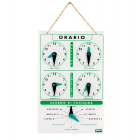 Cartello orario con catenella - acrilico - Lebez - 4506 - 8007509048009 - DMwebShop