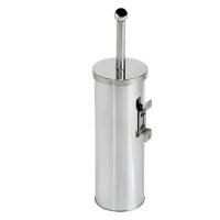 Portascopino Basic Metal Mural - da muro - Ø 9,8 cm - altezza 38 cm - acciaio inox - Medial International - 101802 - 8033433773366 - DMwebShop
