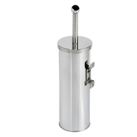 Portascopino Basic Metal Mural - da muro - Ø 9,8 cm - altezza 38 cm - acciaio inox - Medial International - 101802 - 8033433773366 - DMwebShop