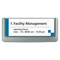 Targa per porte-pareti Click Sign - 14,9 x 5,3 cm - Durable 4860-37