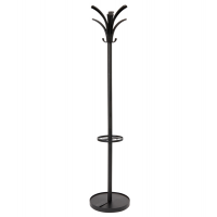 Appendiabiti con portaombrelli - 6 posti - 175 x 38 cm - nero - Alba - PMBRIO N - 3129710012985 - DMwebShop