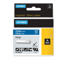 Nastro Rhino - 19 mm x 5,5 mt - poliestere permanente - nero-giallo - Dymo - 18433 - 71701184337 - DMwebShop