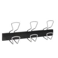 Appendiabiti da muro - 46,5 x 7,2 x 16,5 cm - 3 posti - metallo-ABS nero-grigio metallizzato - Alba - PMPRO3M - 3129710013197 - DMwebShop