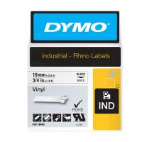 Nastro Rhino - 19 mm x 5,5 mt - vinile - nero-bianco - Dymo - 18445 - 71701184450 - DMwebShop