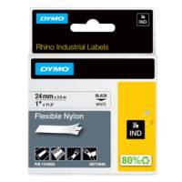 Nastro Rhino - 24 mm x 3,5 mt - nylon flessibile - nero-bianco - Dymo - S0773840 - 71701121868 - DMwebShop
