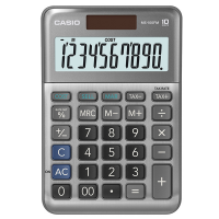 Calcolatrice da tavolo MS-100BM - 10 cifre - big display - grigio - Casio - MS100FM-WA-EP - 4549526615429 - DMwebShop