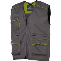 Gilet da lavoro Panostyle M6GIL - sargia-poliestere-cotone - taglia L - grigio-verde - Deltaplus - M6GILGRGT - 3295249151591 - DMwebShop