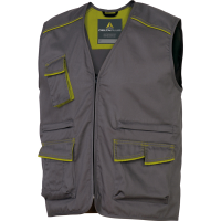 Gilet da lavoro Panostyle M6GIL - sargia-poliestere-cotone - taglia L - grigio-verde - Deltaplus - M6GILGRGT - 3295249151591 - DMwebShop