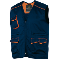 Gilet da lavoro Panostyle M6GIL - sargia-poliestere-cotone - taglia L - blu-arancio - Deltaplus - M6GILBMGT - 3295249151669 - DMwebShop