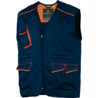 Gilet da lavoro Panostyle M6GIL - sargia-poliestere-cotone - taglia XL - blu-arancio - Deltaplus - M6GILBMXG - 3295249151676 - DMwebShop