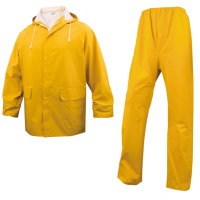 Completo impermeabile EN304 - giacca + pantalone - poliestere-PVC - taglia L - giallo - Deltaplus