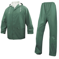 Completo impermeabile EN304 - giacca + pantalone - poliestere-PVC - taglia L - verde - Deltaplus
