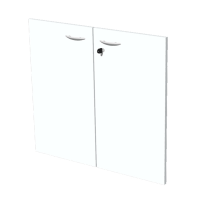 Coppia ante Easy - in melaminico - per mobile basso - 80 x 67 cm - spessore 18 mm - bianco - Artexport - 60067M 3-BIANCO - DMwebShop