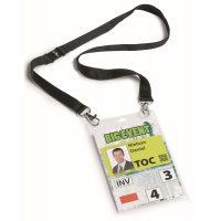 Portanome - A6 per eventi cordoncino nero - conf. 10 pezzi - Durable - 8525-01 - 4005546808123 - DMwebShop