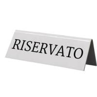 Targhetta RISERVATO per tavoli - set 5 pezzi - Securit - TN-RES-IT-WT - 8718226498335 - DMwebShop