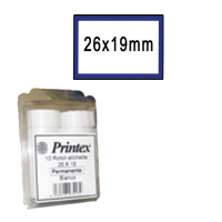 Rotolo da 600 etichette per Z 17 - 26 x 19 mm - adesivo removibile - bianco - cornice blu - pack 10 rotoli - Printex - B10/2619BRSTBB - 8034049910848 - DMwebShop
