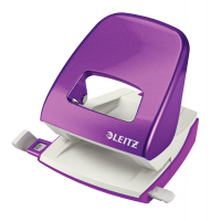 Perforatore 5008 New NeXXt WOW - passo 8 cm - massimo 30 fogli - 2 fori - viola metallizzato - Leitz 50081262