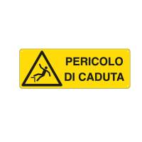 Cartello segnalatore - 35 x 12,5 cm - PERICOLO DI CADUTA - alluminio - Cartelli Segnalatori - E1757K - 8769081757693 - DMwebShop