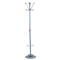 Appendiabiti Dallas con portaombrelli - 8 posti - 180 x 40 cm - grigio - Unisit - APUBR4-GR - 8050043744043 - DMwebShop