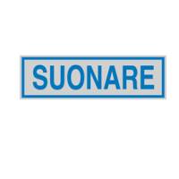 Targhetta adesiva - SUONARE - 16,5 x 5 cm - conf. 10 pezzi - Cartelli Segnalatori - 96660 - 8771709666003 - DMwebShop