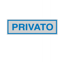 Targhetta adesiva - PRIVATO - 16,5 x 5 cm - conf. 10 pezzi - Cartelli Segnalatori - 96698 - 8771719669858 - DMwebShop