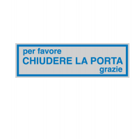 Targhetta adesiva - CHIUDERE LA PORTA - 16,5 x 5 cm - conf. 10 pezzi - Cartelli Segnalatori - 96693 - 9669300010 - DMwebShop