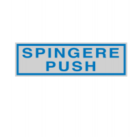 Targhetta adesiva - SPINGERE PUSH - 16,5 x 5 cm - conf. 10 pezzi - Cartelli Segnalatori - 96781 - 9678100010 - DMwebShop