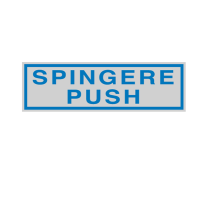 Targhetta adesiva - SPINGERE PUSH - 16,5 x 5 cm - conf. 10 pezzi - Cartelli Segnalatori - 96781 - 9678100010 - DMwebShop