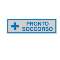 Targhetta adesiva - PRONTO SOCCORSO - 16,5 x 5 cm - conf. 10 pezzi - Cartelli Segnalatori - 96664 - 8771859666489 - DMwebShop