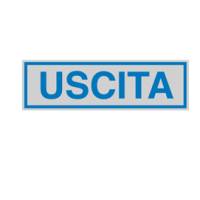 Targhetta adesiva - USCITA - 16,5 x 5 cm - conf. 10 pezzi - Cartelli Segnalatori - 96684 - 9668400010 - DMwebShop
