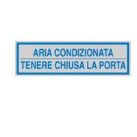 Targhetta adesiva - ARIA CONDIZIONATA - 16,5 x 5 cm - conf. 10 pezzi - Cartelli Segnalatori - 96694 - 8771899669433 - DMwebShop