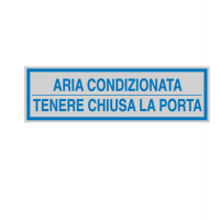 Targhetta adesiva - ARIA CONDIZIONATA - 165 x 50 mm - Cartelli Segnalatori - 96694 - 8771899669433 - DMwebShop