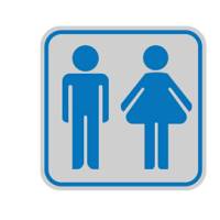 Targhetta adesiva - pittogramma Toilette uomo-donna - 8,2 x 8,2 cm - conf. 10 pezzi - Cartelli Segnalatori - 9644B - 8772069644069 - DMwebShop