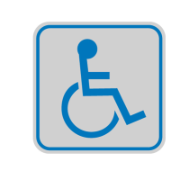 Targhetta adesiva - pittogramma Toilette disabili - 8,2 x 8,2 cm - conf. 10 pezzi - Cartelli Segnalatori - 9653B - 9653B00010 - DMwebShop