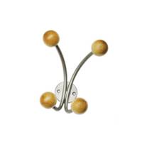 Appendiabiti da muro 4 posti 15 x 15 x 8,5 cm argento - 11459